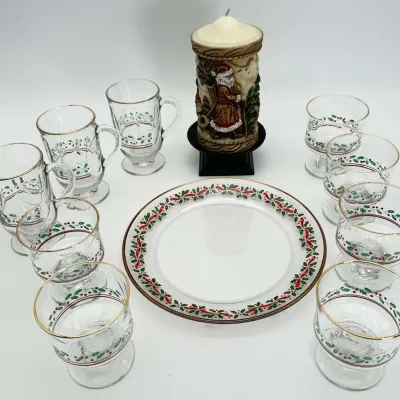 Christmas Glass Dinnerware Set