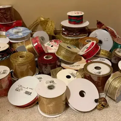 Ribbon 46 Spools Of New/partial Mixed Ribbon