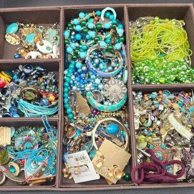 Costume Jewelry Lot Mixed Necklaces Bracelets Earrings