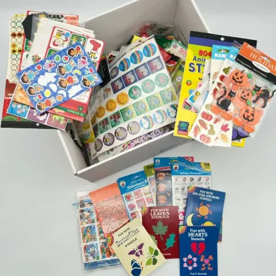 Stickers Stencils Craft Lot Assorted