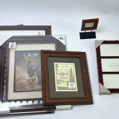 Bulk Picture Frame Lot Wood Oak 16x20 11x14 8x10 Large Wall Tabletop Gallery Set