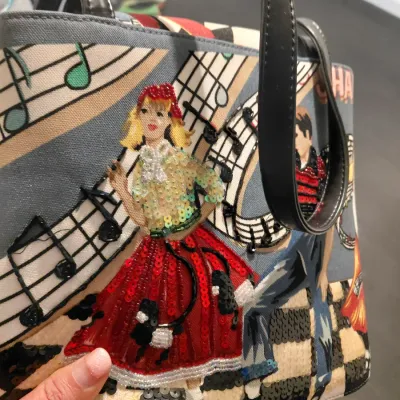 New 2 PC Sequin Purse of Diner/Disco and Sock Hop Themes