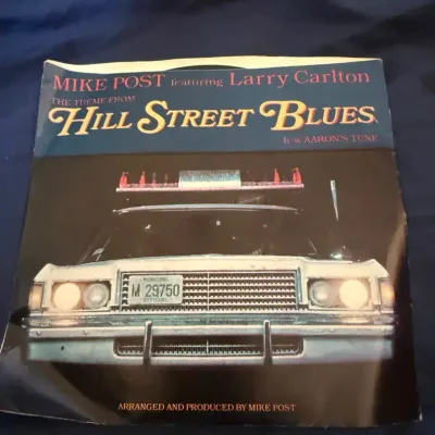 Mike Post Featuring Larry Carlton – “Theme From Hill Street Blues” 45 RPM Vinyl w/ Picture Sleeve (1