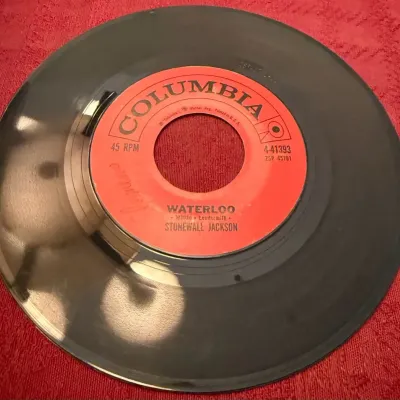 1959 Stonewall Jackson “Waterloo” / “Smoke Along the Track” Columbia 45 RPM