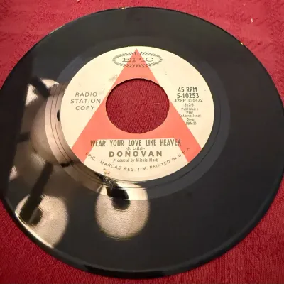 Donovan “Wear Your Love Like Heaven” 1967 Epic 45 RPM Radio Station Promo