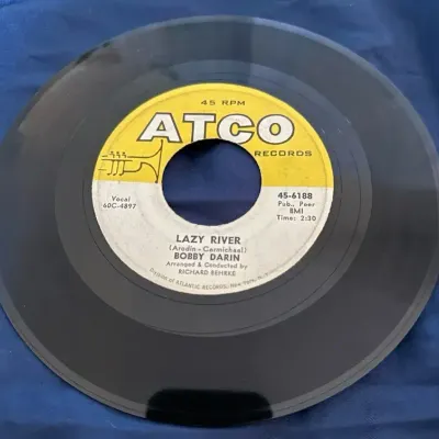 Vintage Bobby Darin “Oo-Ee Train” / “Lazy River” 45 RPM Vinyl Record – Atco Records