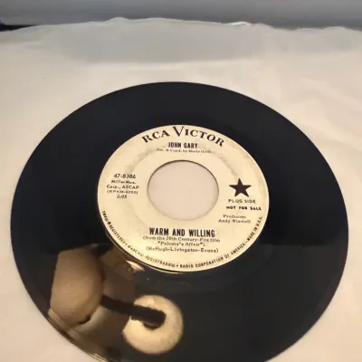 John Gary Friend and Lover / Warm and Willing Promo RCA Victor 45 RPM Record 47-8386