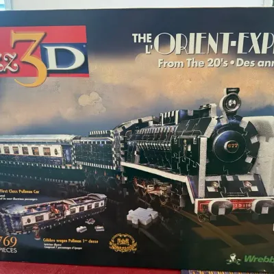 Wrebbit Puzz-3D Orient Express Train 769 Pc 3D Puzzle Complete? Vintage 1:32