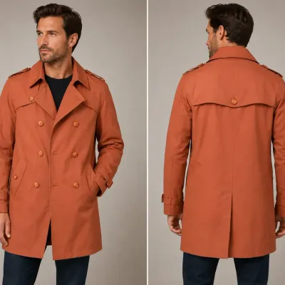 Gleneagles “The Activist” Men’s Trench Coat – Size 42R – Removable Wool Liner