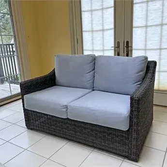 Baran ash canola seed wicker loveseat