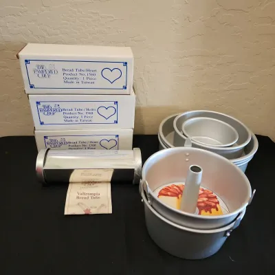 Baking Pans & Tubes - Wilton Cake Pans, New Angel Food Pans, New Pamp Chef Heart Bread Tubes