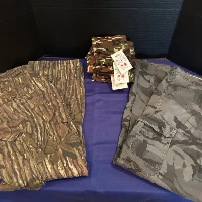 Camo Pants + Bandanas - 36x32”, Realtree, Wrangler Taper, 14 Bandanas