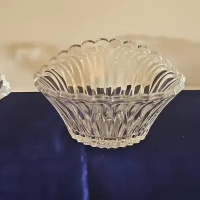 3 Vintage Crystal Bowls - Fluted, Intricate 