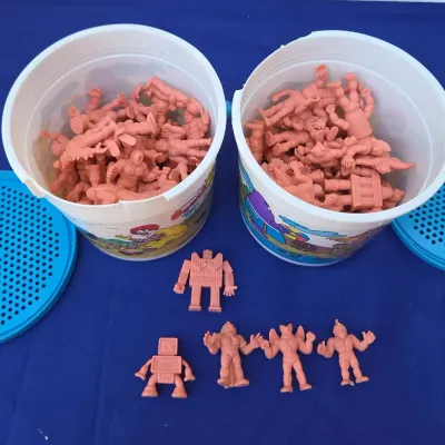M.U.S.C.L.E. Action Figures - 1980s, Pink PVC Rubber 