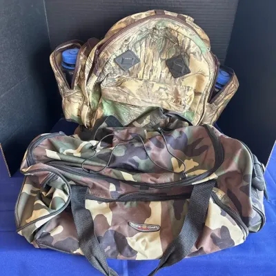 Camouflage Backpack & Duffle - Remington, Pacific Coast Travel Gear, Realtree, Nalgene Water Bottles