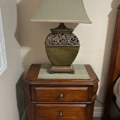 Rustic Cherry Signature Design By Ashley Wyatt Nightstand - Traditional Style, Country Design