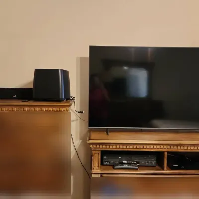 Movie Night Every Night - Samsung 55" TV, Blu-ray Player, Go Video VHS Player, Polk Surround System 