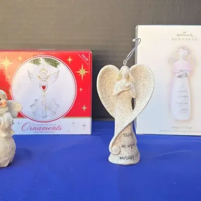 Keepsake Ornaments - Angels, Anniversary Christmas Bell, Snowmen