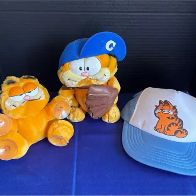 Garfield Collectibles - Dakin Plush, Trucker Hat, Baseball, Climb The Walls Suction Cup