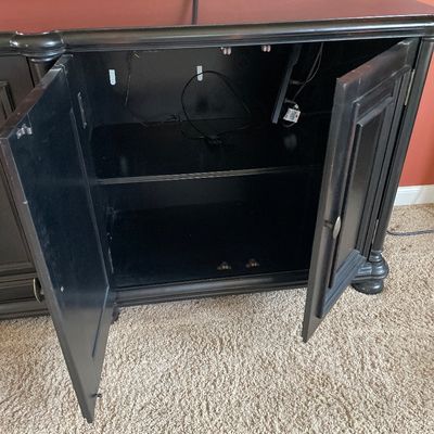 Sale Photo Thumbnail #42: Large black entertainment stand