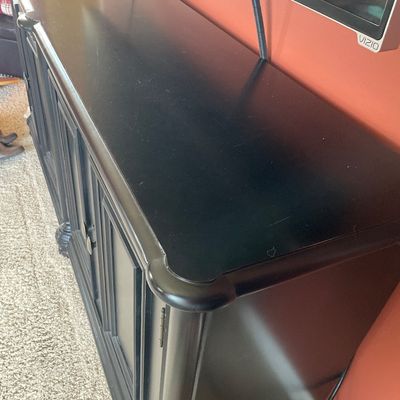 Sale Photo Thumbnail #45: Large black entertainment stand