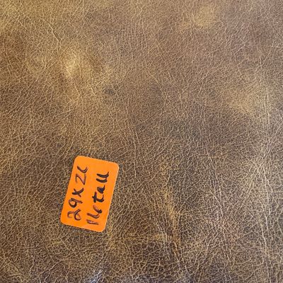 Sale Photo Thumbnail #110: Pair of reclining leather chairs with matching singular ottoman