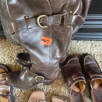 Sale Photo Thumbnail #148: The boots look like new
Shoes are in good shape
Either size 8 or 8.5