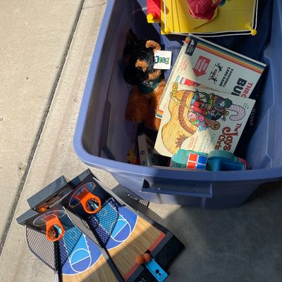 Sale Photo Thumbnail #396: Tote with games and more