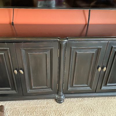 Sale Photo Thumbnail #40: Large black entertainment stand
