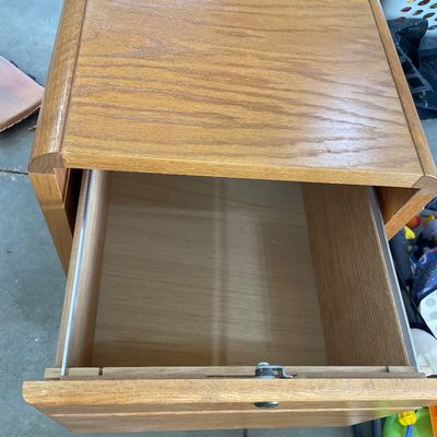 Sale Photo Thumbnail #535: Wood filing cabinet
