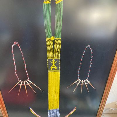 Sale Photo Thumbnail #391: Tribal jewelry framed