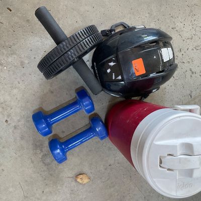 Sale Photo Thumbnail #473: Workout equipment and cooler
