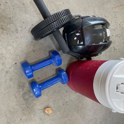 Sale Photo Thumbnail #471: Workout equipment and cooler