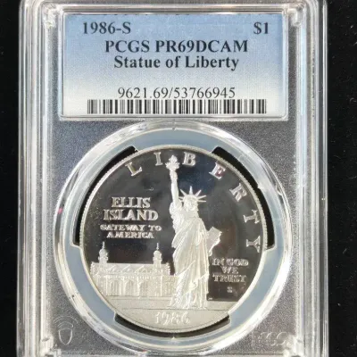 1986-S $1.00 US Silver Commemorative Liberty PCGS PR-69 DCAM