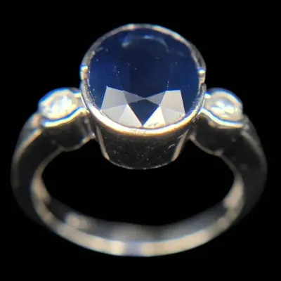 14K White Gold Sapphire & Diamond Ring NAGL #1230231