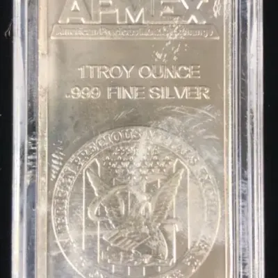1oz. .999 Fine Silver APMEX Bar 