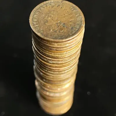 Roll of 50 US Indian Head Cents