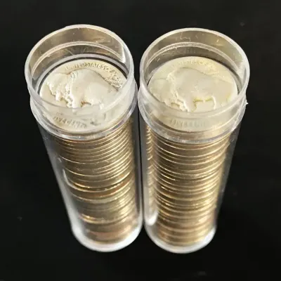 2 Rolls of Buffalo Nickels, 80 Total
