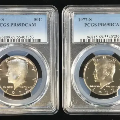 1973-S & 1977-S Kennedy Proof Halves PCGS PR-69 DCAM