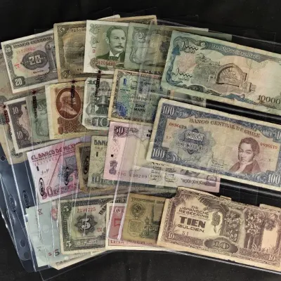 27 Old Foreign Notes