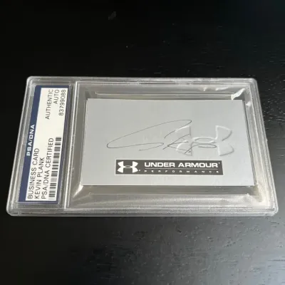 Authenticated signed kevin plank under armour ceo business card