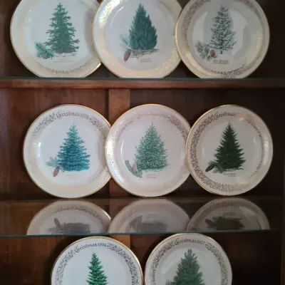 Lenox "For the Holidays" Annual Christmas Plates (1976–1983) – 8-Piece Collection