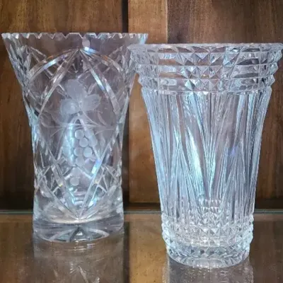 Crystal & Cut Glass With A Touch Of Class - Vase Duet
