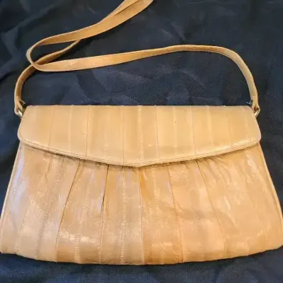 Eel Skin Elegance - Vintage Purse Made In Korea