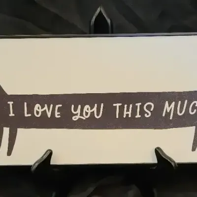 I Love You This Much - Whimsical Weiner Dog Art 
