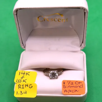 Sale Photo Thumbnail #300: 18k and 14k Diamond Ring 
