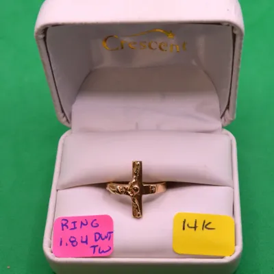 Sale Photo Thumbnail #298: 14k Cross Ring 