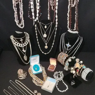 Colossal Costume Jewelry Lot - Gold Filled And Shimmering Silvertone Pieces