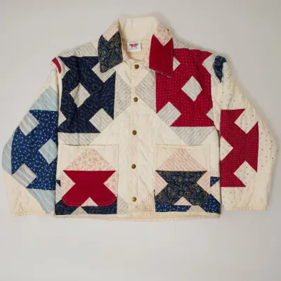 Sale Photo Thumbnail #61: Psychic Outlaw Depression Era Lantern Quilt Patchwork Coat