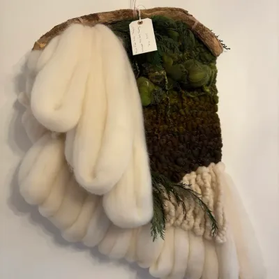 Sale Photo Thumbnail #35: Melior Fiber Studio "Pangaia" Handwoven Free Form Tapestry